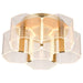Flush Mount Nuvo 62-2401 Kenzo - LED 5 Light Flush Mount - Vintage Brass Finish - Light Guide Panel Nuvo