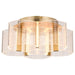 Flush Mount Nuvo 62-2401 Kenzo - LED 5 Light Flush Mount - Vintage Brass Finish - Light Guide Panel Nuvo