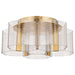 Flush Mount Nuvo 62-2401 Kenzo - LED 5 Light Flush Mount - Vintage Brass Finish - Light Guide Panel Nuvo