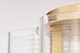 Flush Mount Nuvo 62-2401 Kenzo - LED 5 Light Flush Mount - Vintage Brass Finish - Light Guide Panel Nuvo