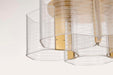 Flush Mount Nuvo 62-2401 Kenzo - LED 5 Light Flush Mount - Vintage Brass Finish - Light Guide Panel Nuvo