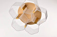 Flush Mount Nuvo 62-2401 Kenzo - LED 5 Light Flush Mount - Vintage Brass Finish - Light Guide Panel Nuvo