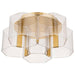 Flush Mount Nuvo 62-2401 Kenzo - LED 5 Light Flush Mount - Vintage Brass Finish - Light Guide Panel Nuvo
