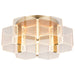 Flush Mount Nuvo 62-2402 Kenzo - LED 6 Light Flush Mount - Vintage Brass Finish - Light Guide Panel Nuvo