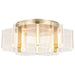 Flush Mount Nuvo 62-2402 Kenzo - LED 6 Light Flush Mount - Vintage Brass Finish - Light Guide Panel Nuvo