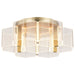 Flush Mount Nuvo 62-2402 Kenzo - LED 6 Light Flush Mount - Vintage Brass Finish - Light Guide Panel Nuvo
