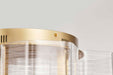 Flush Mount Nuvo 62-2402 Kenzo - LED 6 Light Flush Mount - Vintage Brass Finish - Light Guide Panel Nuvo