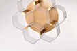 Flush Mount Nuvo 62-2402 Kenzo - LED 6 Light Flush Mount - Vintage Brass Finish - Light Guide Panel Nuvo