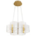 Chandelier Nuvo 62-2403 Kenzo - LED 6 Light Chandelier - Polished Anodized Bronze Finish - Light Guide Panel Nuvo