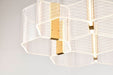 Chandelier Nuvo 62-2403 Kenzo - LED 6 Light Chandelier - Polished Anodized Bronze Finish - Light Guide Panel Nuvo