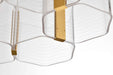 Chandelier Nuvo 62-2403 Kenzo - LED 6 Light Chandelier - Polished Anodized Bronze Finish - Light Guide Panel Nuvo
