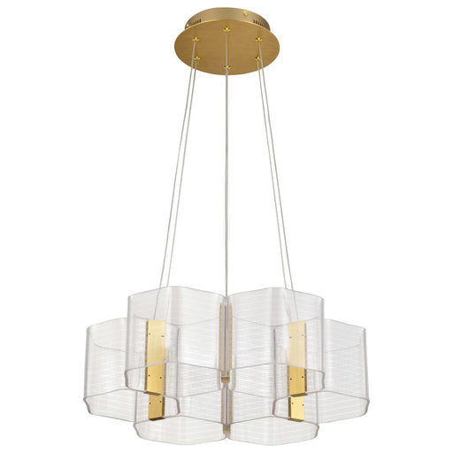 Chandelier Nuvo 62-2403 Kenzo - LED 6 Light Chandelier - Polished Anodized Bronze Finish - Light Guide Panel Nuvo