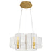 Chandelier Nuvo 62-2403 Kenzo - LED 6 Light Chandelier - Polished Anodized Bronze Finish - Light Guide Panel Nuvo