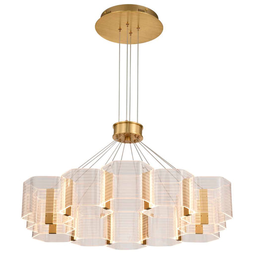 Chandelier Nuvo 62-2404 Kenzo - LED 12 Light Chandelier - Polished Anodized Bronze Finish - Light Guide Panel Nuvo