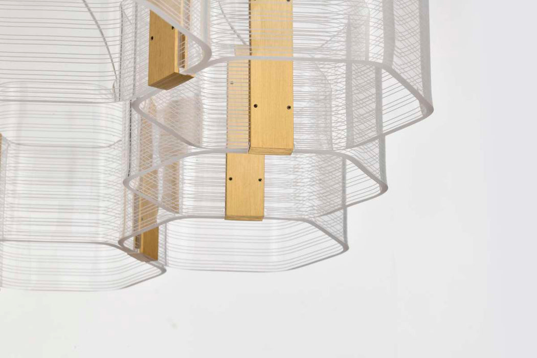 Chandelier Nuvo 62-2404 Kenzo - LED 12 Light Chandelier - Polished Anodized Bronze Finish - Light Guide Panel Nuvo