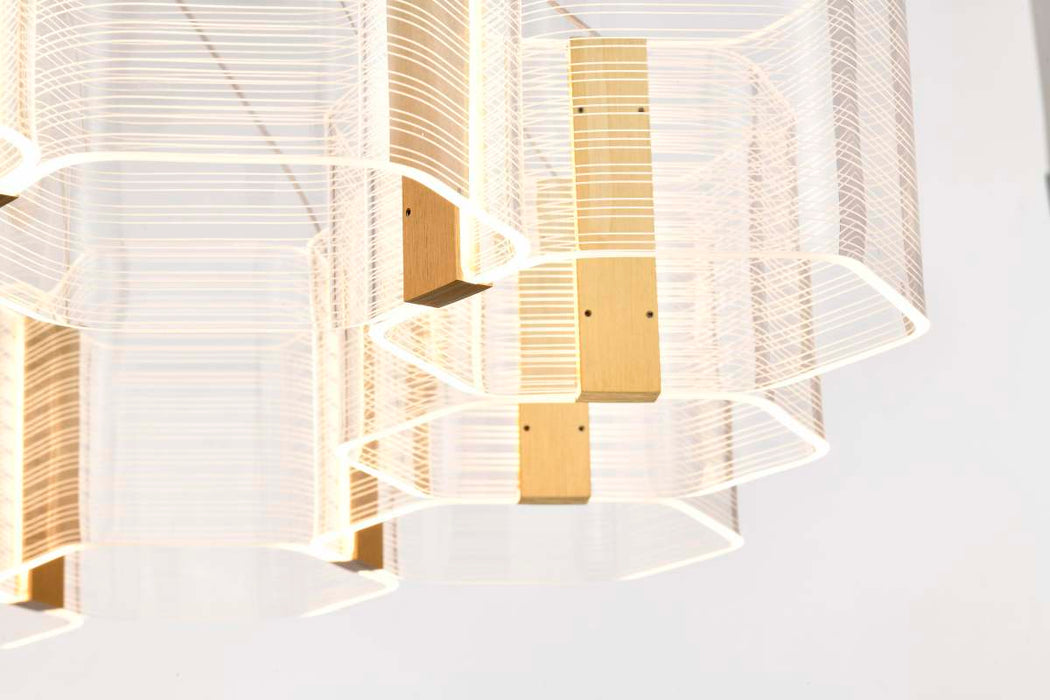 Chandelier Nuvo 62-2404 Kenzo - LED 12 Light Chandelier - Polished Anodized Bronze Finish - Light Guide Panel Nuvo
