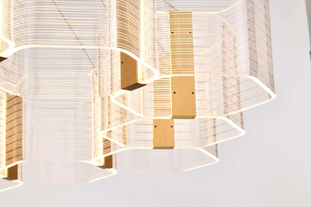 Chandelier Nuvo 62-2404 Kenzo - LED 12 Light Chandelier - Polished Anodized Bronze Finish - Light Guide Panel Nuvo