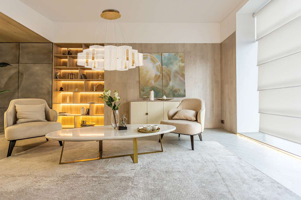 Chandelier Nuvo 62-2404 Kenzo - LED 12 Light Chandelier - Polished Anodized Bronze Finish - Light Guide Panel Nuvo