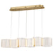 Pendant Nuvo 62-2405 Kenzo - LED 6 Light Island Pendant - Polished Anodized Bronze Finish - Light Guide Panel Nuvo