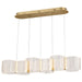 Pendant Nuvo 62-2405 Kenzo - LED 6 Light Island Pendant - Polished Anodized Bronze Finish - Light Guide Panel Nuvo