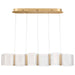 Pendant Nuvo 62-2405 Kenzo - LED 6 Light Island Pendant - Polished Anodized Bronze Finish - Light Guide Panel Nuvo