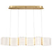 Pendant Nuvo 62-2405 Kenzo - LED 6 Light Island Pendant - Polished Anodized Bronze Finish - Light Guide Panel Nuvo