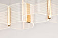 Pendant Nuvo 62-2405 Kenzo - LED 6 Light Island Pendant - Polished Anodized Bronze Finish - Light Guide Panel Nuvo