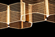 Pendant Nuvo 62-2405 Kenzo - LED 6 Light Island Pendant - Polished Anodized Bronze Finish - Light Guide Panel Nuvo