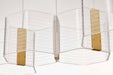 Pendant Nuvo 62-2405 Kenzo - LED 6 Light Island Pendant - Polished Anodized Bronze Finish - Light Guide Panel Nuvo