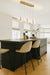 Pendant Nuvo 62-2405 Kenzo - LED 6 Light Island Pendant - Polished Anodized Bronze Finish - Light Guide Panel Nuvo