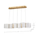 Pendant Nuvo 62-2405 Kenzo - LED 6 Light Island Pendant - Polished Anodized Bronze Finish - Light Guide Panel Nuvo