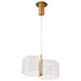 Mini Pendant Nuvo 62-2406 Kenzo - LED 2 Light Mini Pendant - Polished Anodized Bronze Finish - Light Guide Panel Nuvo