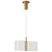 Mini Pendant Nuvo 62-2406 Kenzo - LED 2 Light Mini Pendant - Polished Anodized Bronze Finish - Light Guide Panel Nuvo