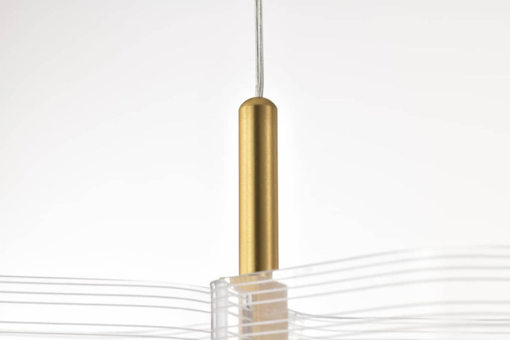 Mini Pendant Nuvo 62-2406 Kenzo - LED 2 Light Mini Pendant - Polished Anodized Bronze Finish - Light Guide Panel Nuvo