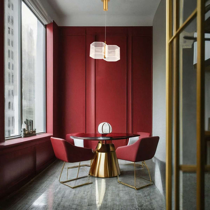 Mini Pendant Nuvo 62-2406 Kenzo - LED 2 Light Mini Pendant - Polished Anodized Bronze Finish - Light Guide Panel Nuvo