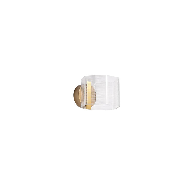 Sconce Nuvo 62-2407 Kenzo - LED 1 Light Wall Sconce - Vintage Brass Finish - Light Guide Panel Nuvo