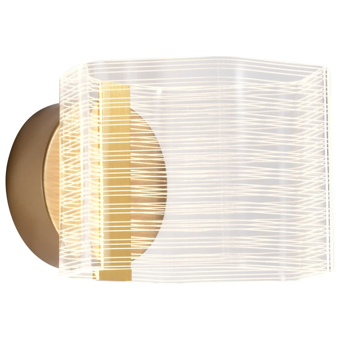 Sconce Nuvo 62-2407 Kenzo - LED 1 Light Wall Sconce - Vintage Brass Finish - Light Guide Panel Nuvo