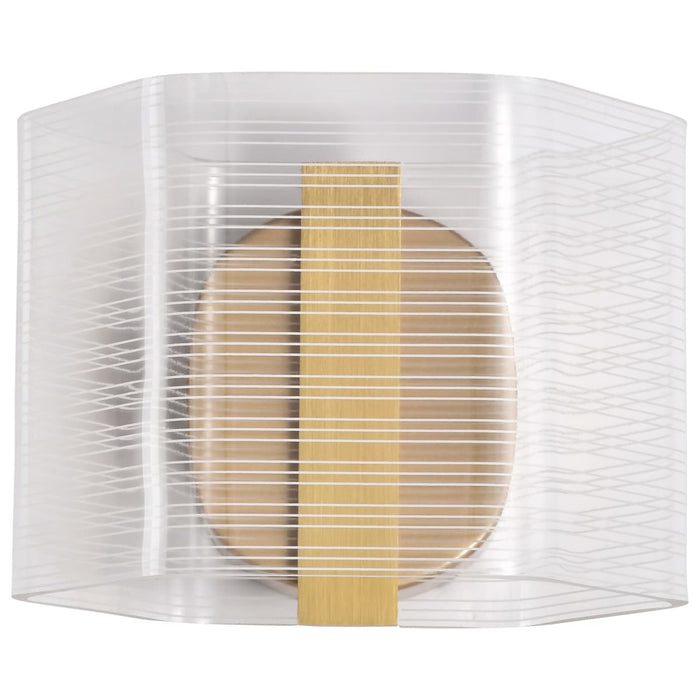 Sconce Nuvo 62-2407 Kenzo - LED 1 Light Wall Sconce - Vintage Brass Finish - Light Guide Panel Nuvo