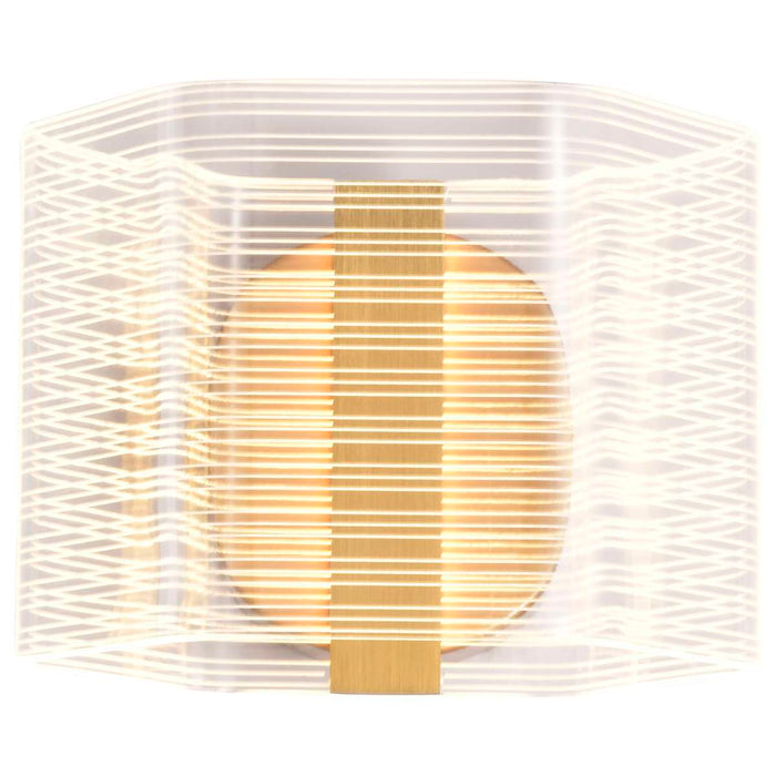 Sconce Nuvo 62-2407 Kenzo - LED 1 Light Wall Sconce - Vintage Brass Finish - Light Guide Panel Nuvo