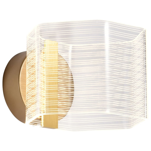 Sconce Nuvo 62-2407 Kenzo - LED 1 Light Wall Sconce - Vintage Brass Finish - Light Guide Panel Nuvo