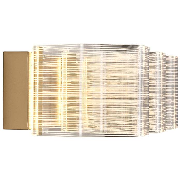 Vanity Nuvo 62-2408 Kenzo - LED 3 Light Vanity - Vintage Brass Finish - Light Guide Panel Nuvo