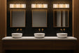 Vanity Nuvo 62-2408 Kenzo - LED 3 Light Vanity - Vintage Brass Finish - Light Guide Panel Nuvo