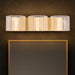 Vanity Nuvo 62-2408 Kenzo - LED 3 Light Vanity - Vintage Brass Finish - Light Guide Panel Nuvo
