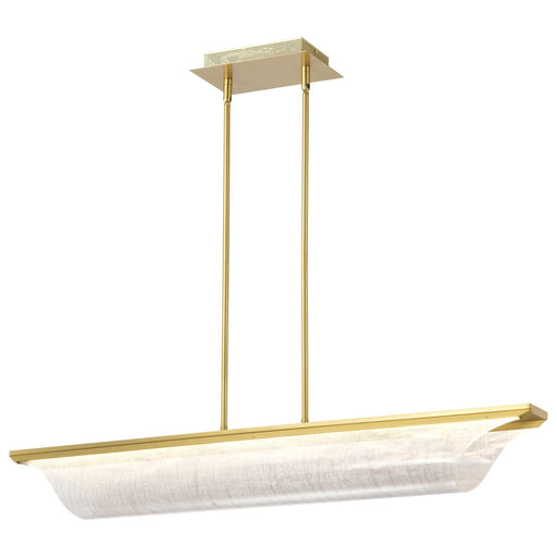 Pendant Nuvo 62-2411 Idris - LED Island Pendant - Vintage Brass Finish - Light Guide Panels Nuvo