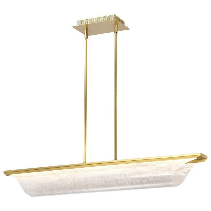 Pendant Nuvo 62-2411 Idris - LED Island Pendant - Vintage Brass Finish - Light Guide Panels Nuvo