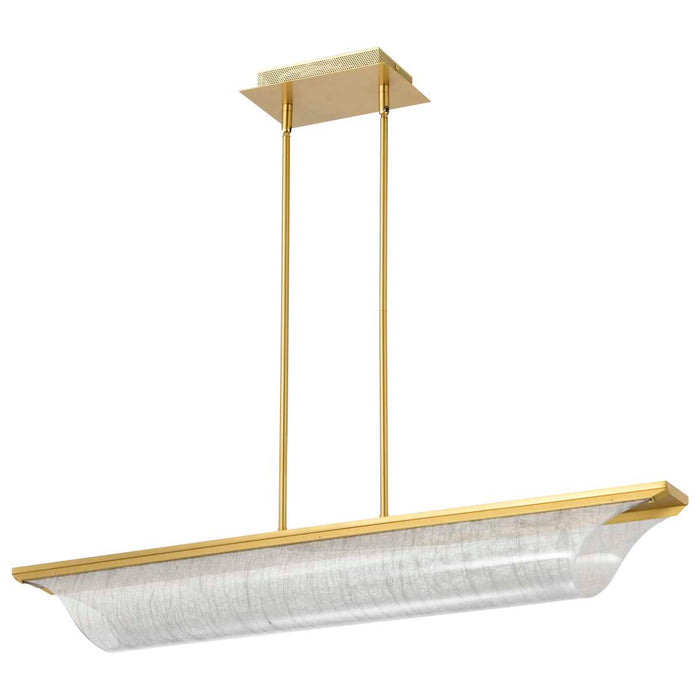 Pendant Nuvo 62-2411 Idris - LED Island Pendant - Vintage Brass Finish - Light Guide Panels Nuvo