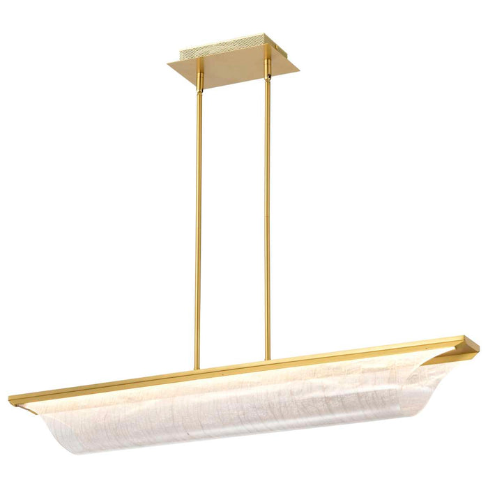 Pendant Nuvo 62-2411 Idris - LED Island Pendant - Vintage Brass Finish - Light Guide Panels Nuvo