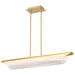 Pendant Nuvo 62-2411 Idris - LED Island Pendant - Vintage Brass Finish - Light Guide Panels Nuvo