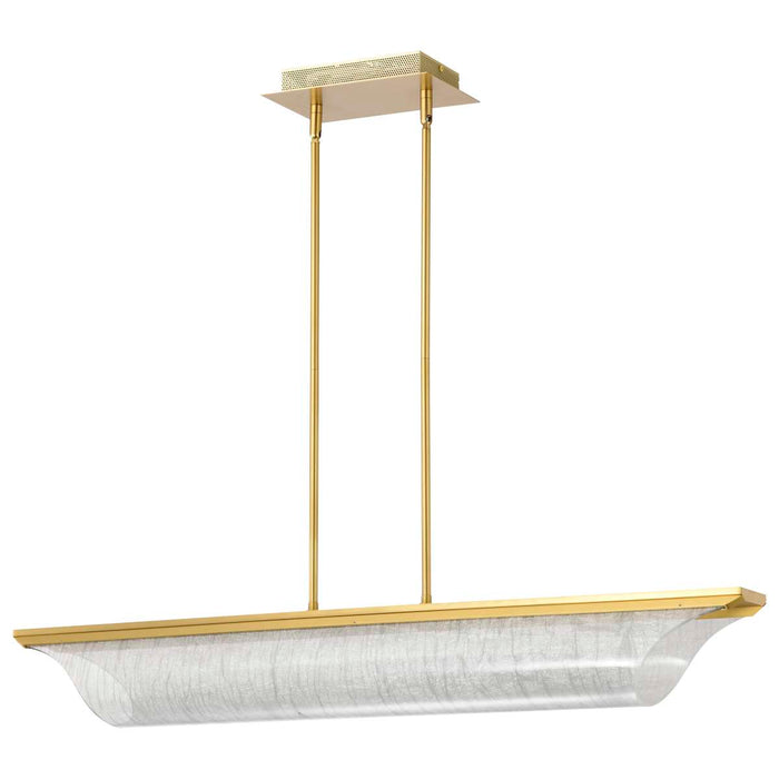 Pendant Nuvo 62-2411 Idris - LED Island Pendant - Vintage Brass Finish - Light Guide Panels Nuvo