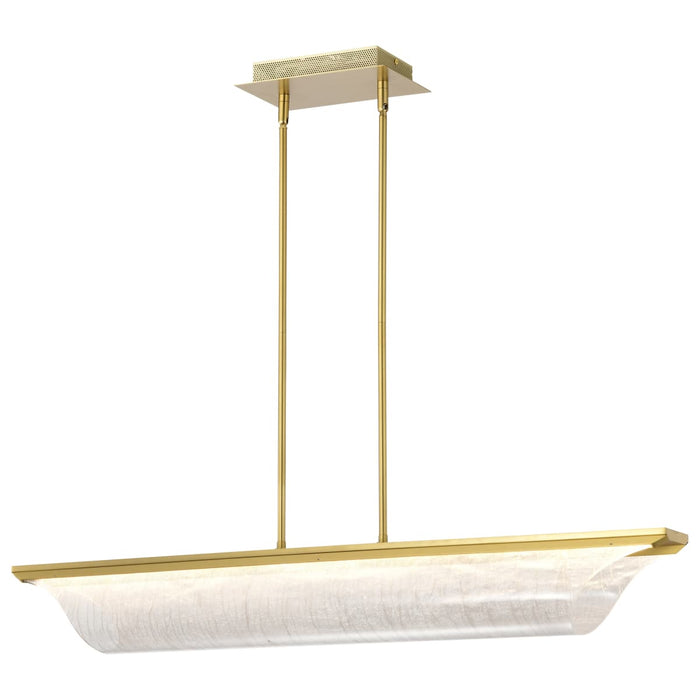 Pendant Nuvo 62-2411 Idris - LED Island Pendant - Vintage Brass Finish - Light Guide Panels Nuvo